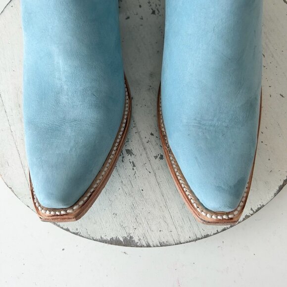 Sky Blue Ankle Boots - Picture 6 of 11
